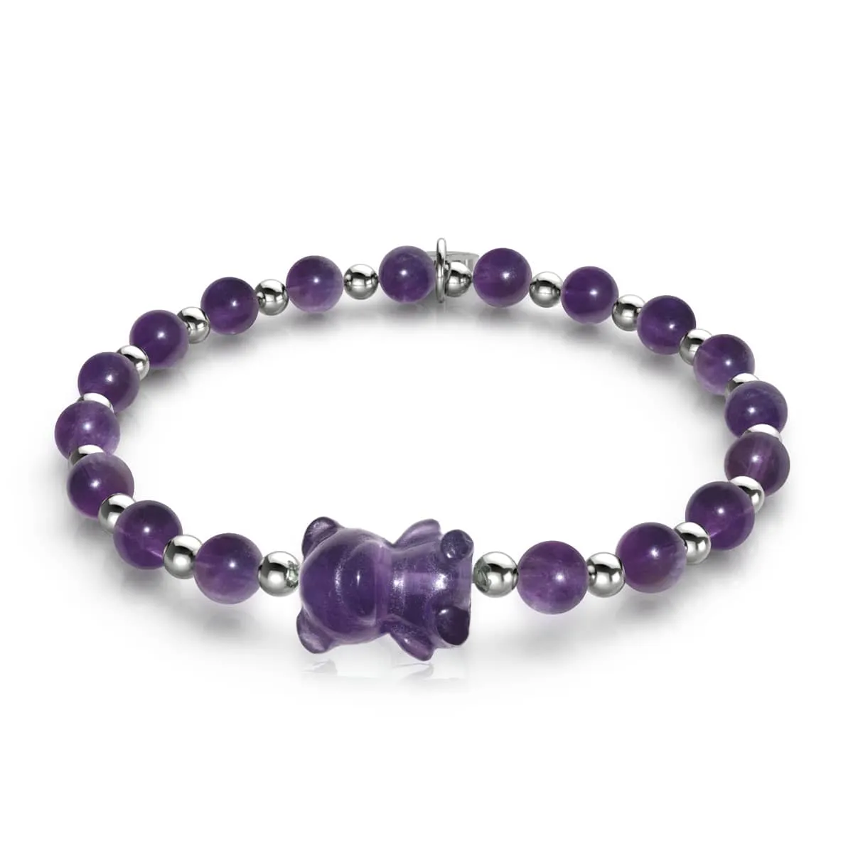 Bjorn | Gemmy Bear Bracelet | Amethyst x Silver