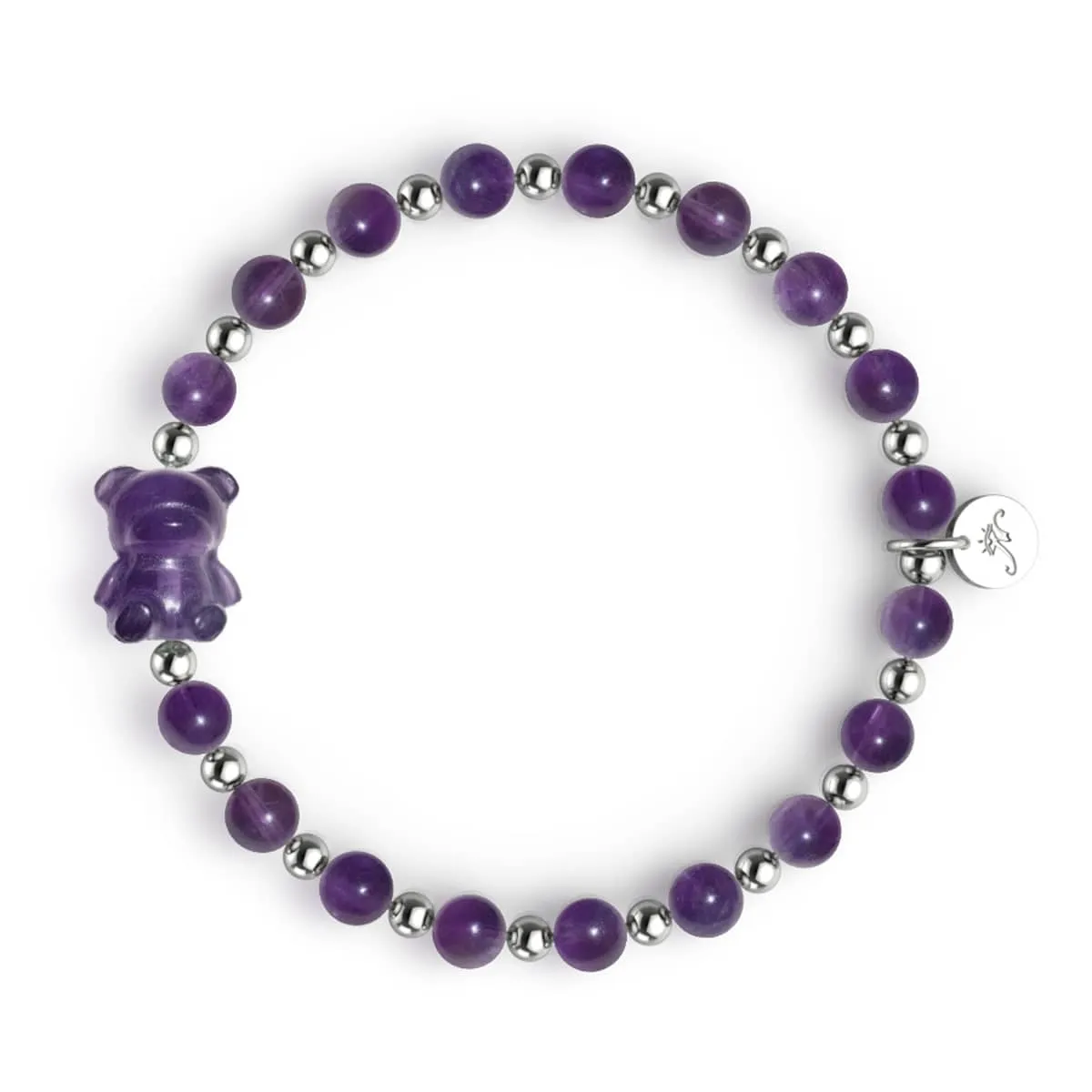 Bjorn | Gemmy Bear Bracelet | Amethyst x Silver