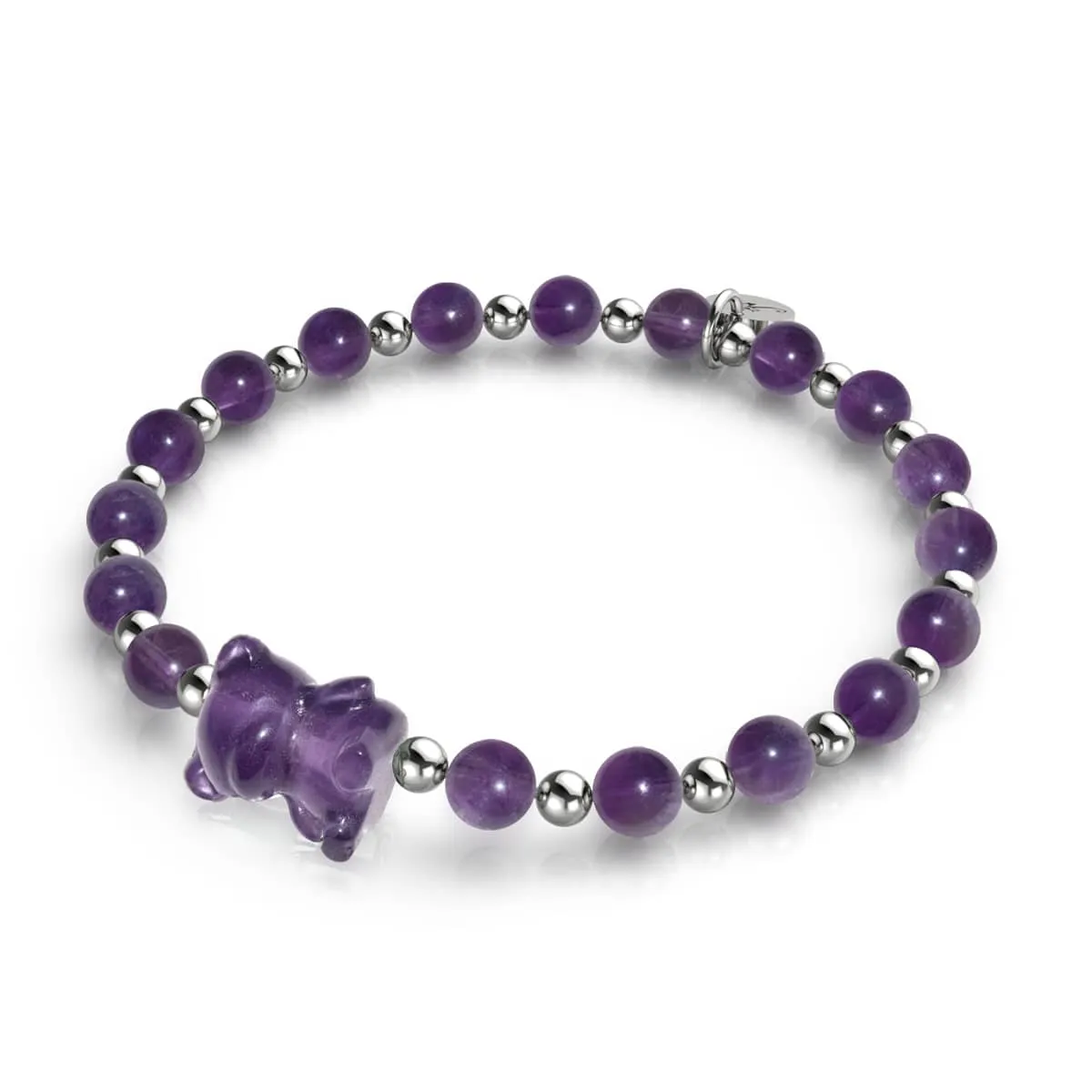 Bjorn | Gemmy Bear Bracelet | Amethyst x Silver