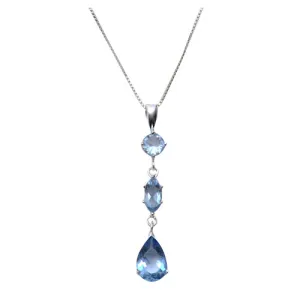 Blue Topaz Silver Necklace