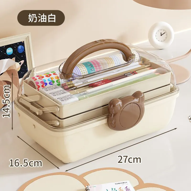 Bow hair accessories storage box cute children's hairpin hairpin jewelry cosmetics desktop dust-proof jewelry storage box