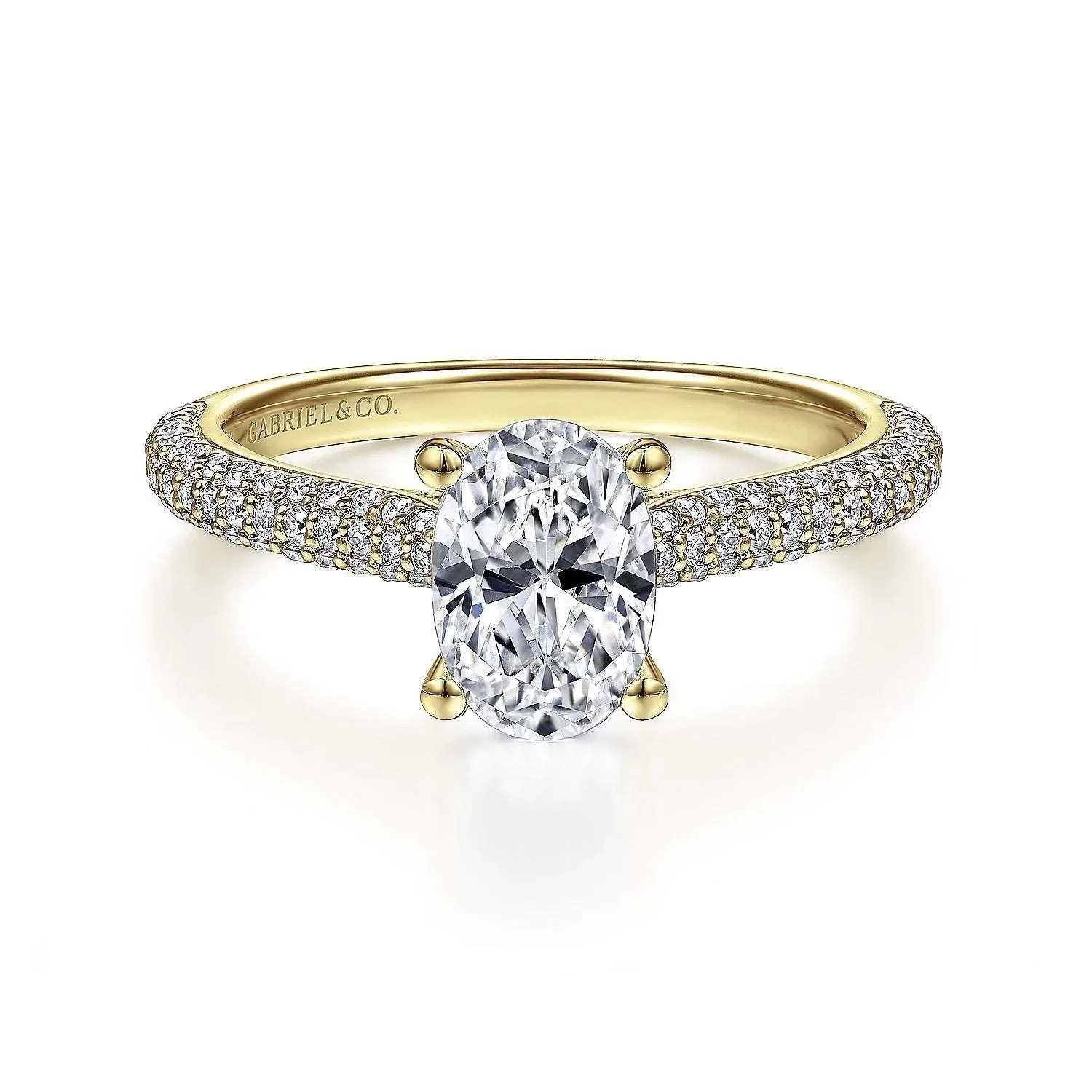 Brexley - 14K Yellow Gold Oval Diamond Engagement Ring