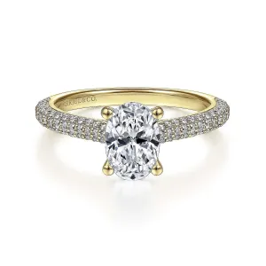 Brexley - 14K Yellow Gold Oval Diamond Engagement Ring