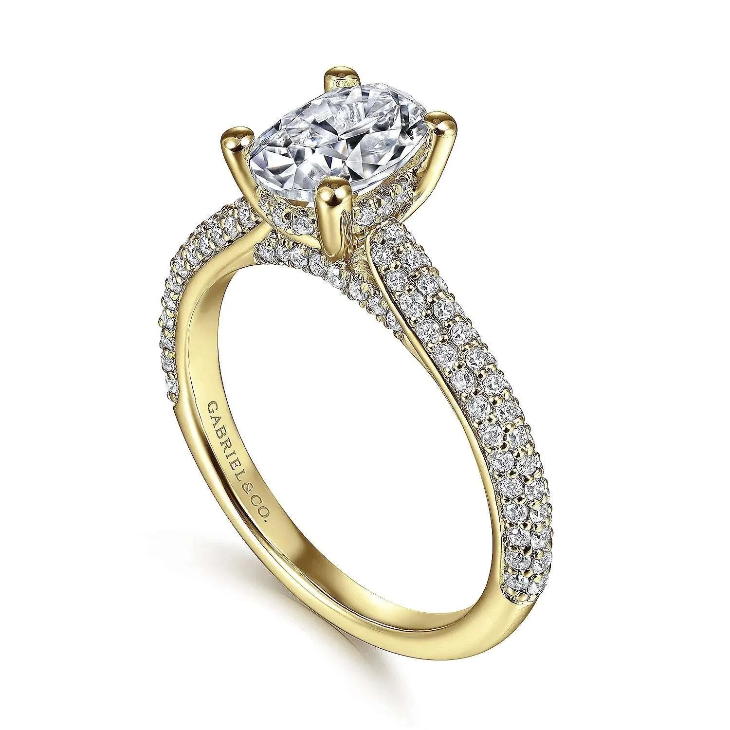 Brexley - 14K Yellow Gold Oval Diamond Engagement Ring