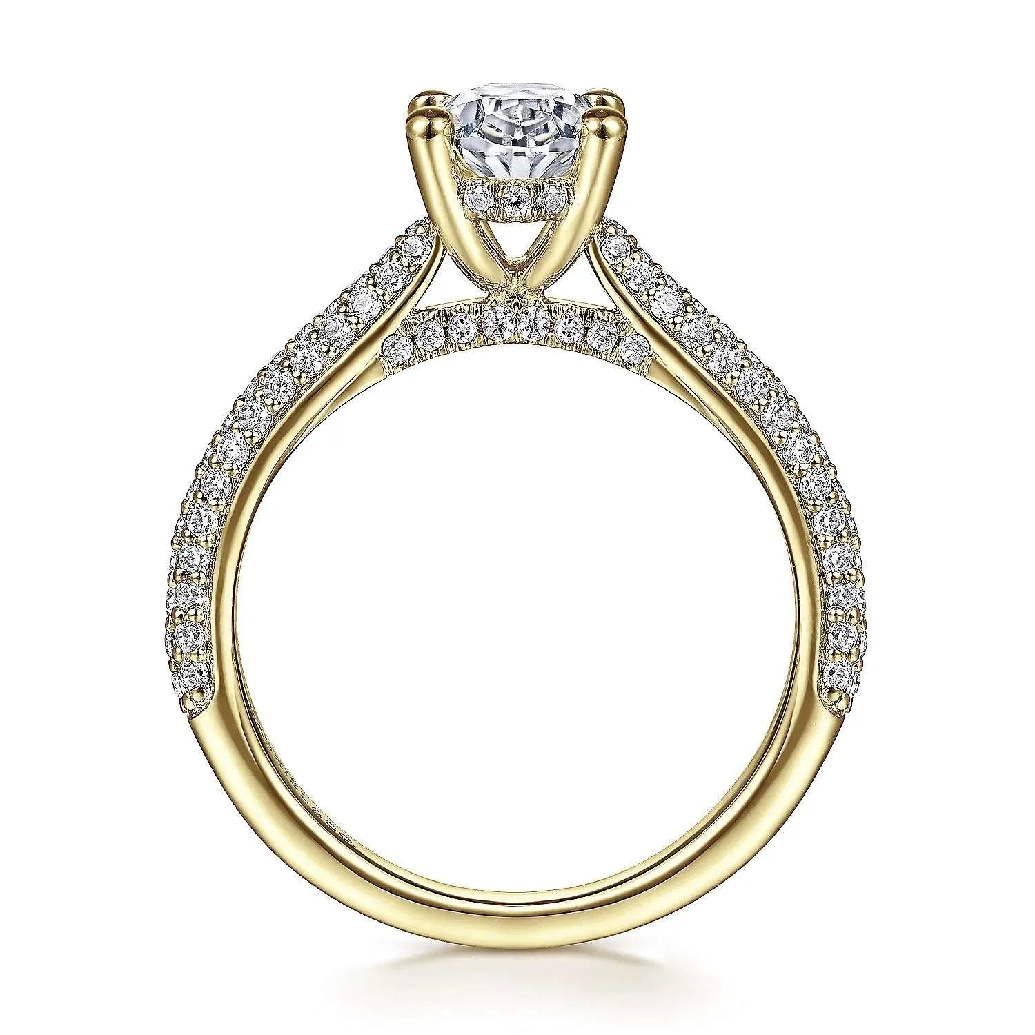 Brexley - 14K Yellow Gold Oval Diamond Engagement Ring