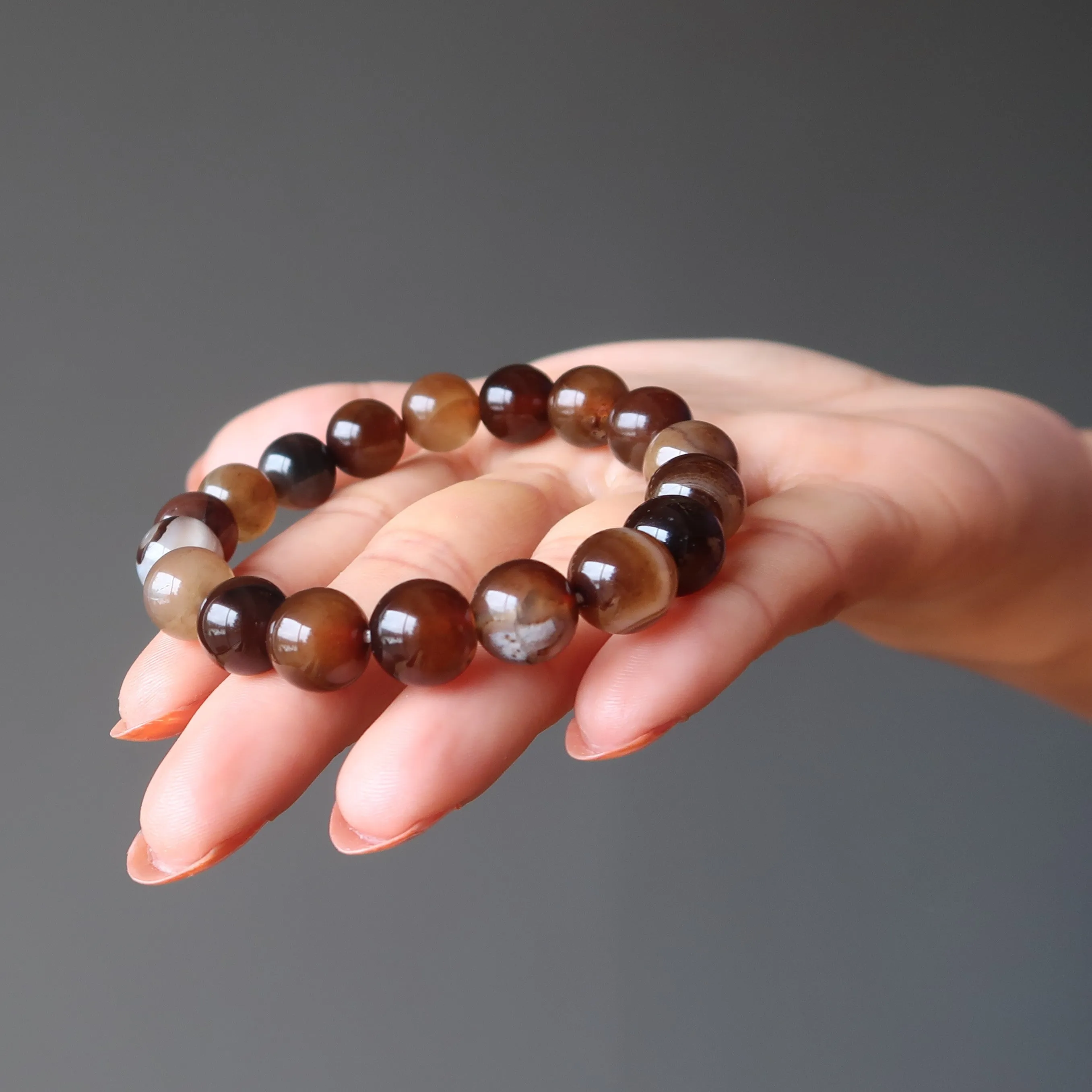 Brown Coffee Agate Bracelet Go-getter Gemstone