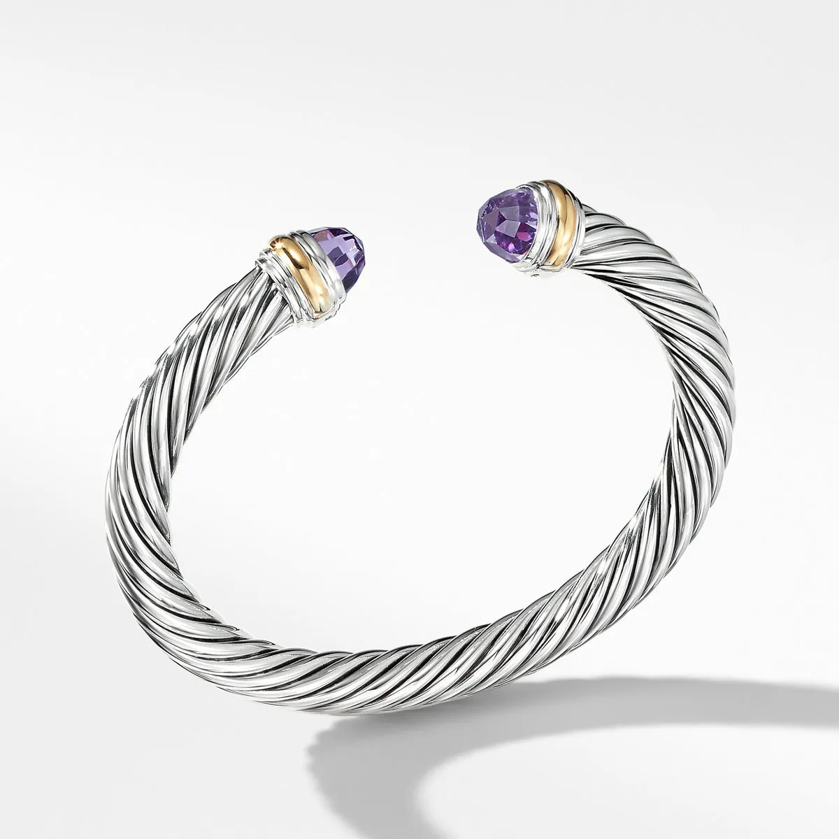 Cable Classic Bracelet with Amethyst and 14K Gold