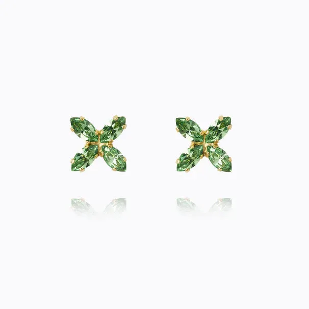 Caroline Svedbom Crystal Star Earrings Gold Peridot