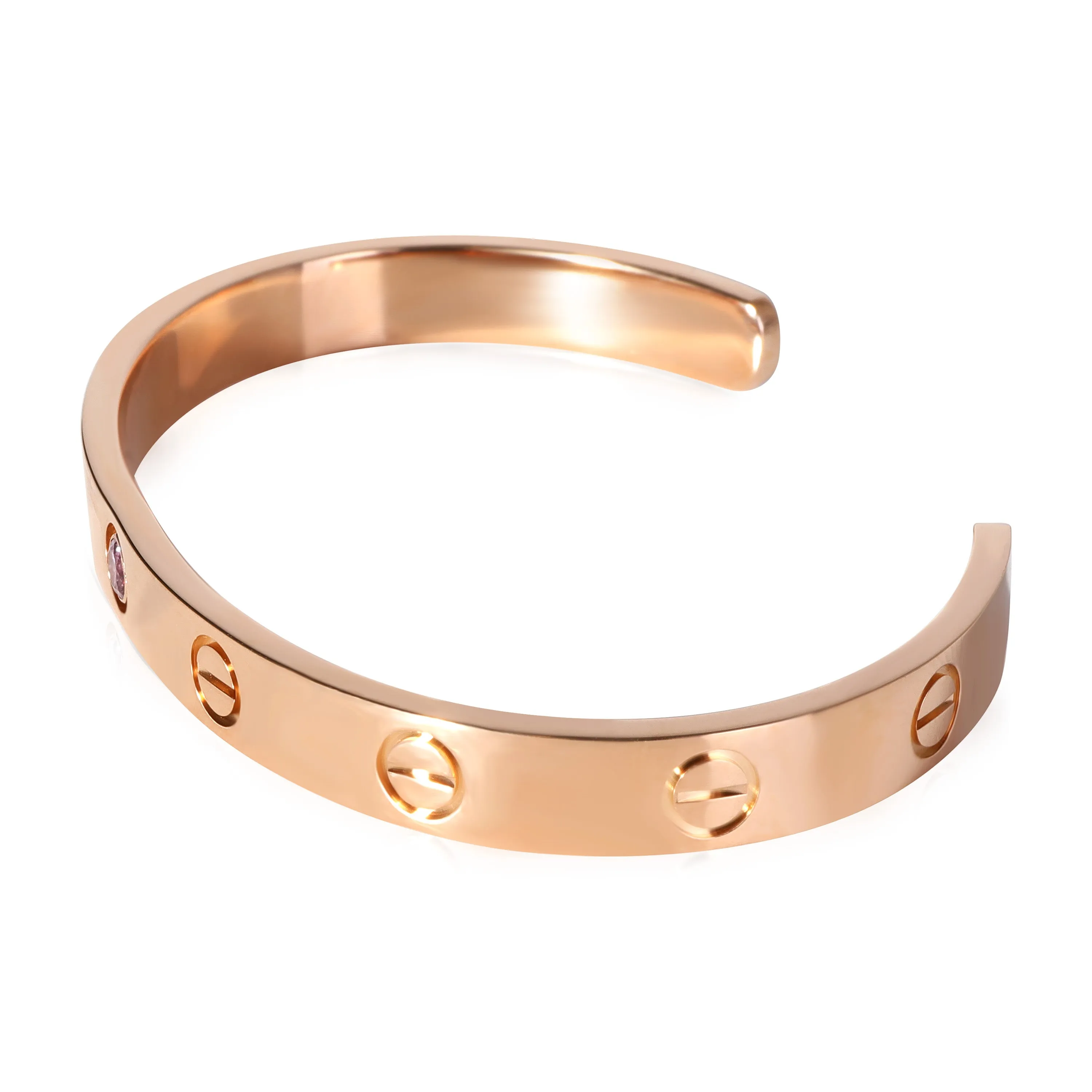 Cartier Love Amethyst Cuff Bracelet in 18k Rose Gold