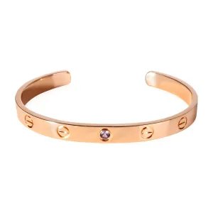 Cartier Love Amethyst Cuff Bracelet in 18k Rose Gold