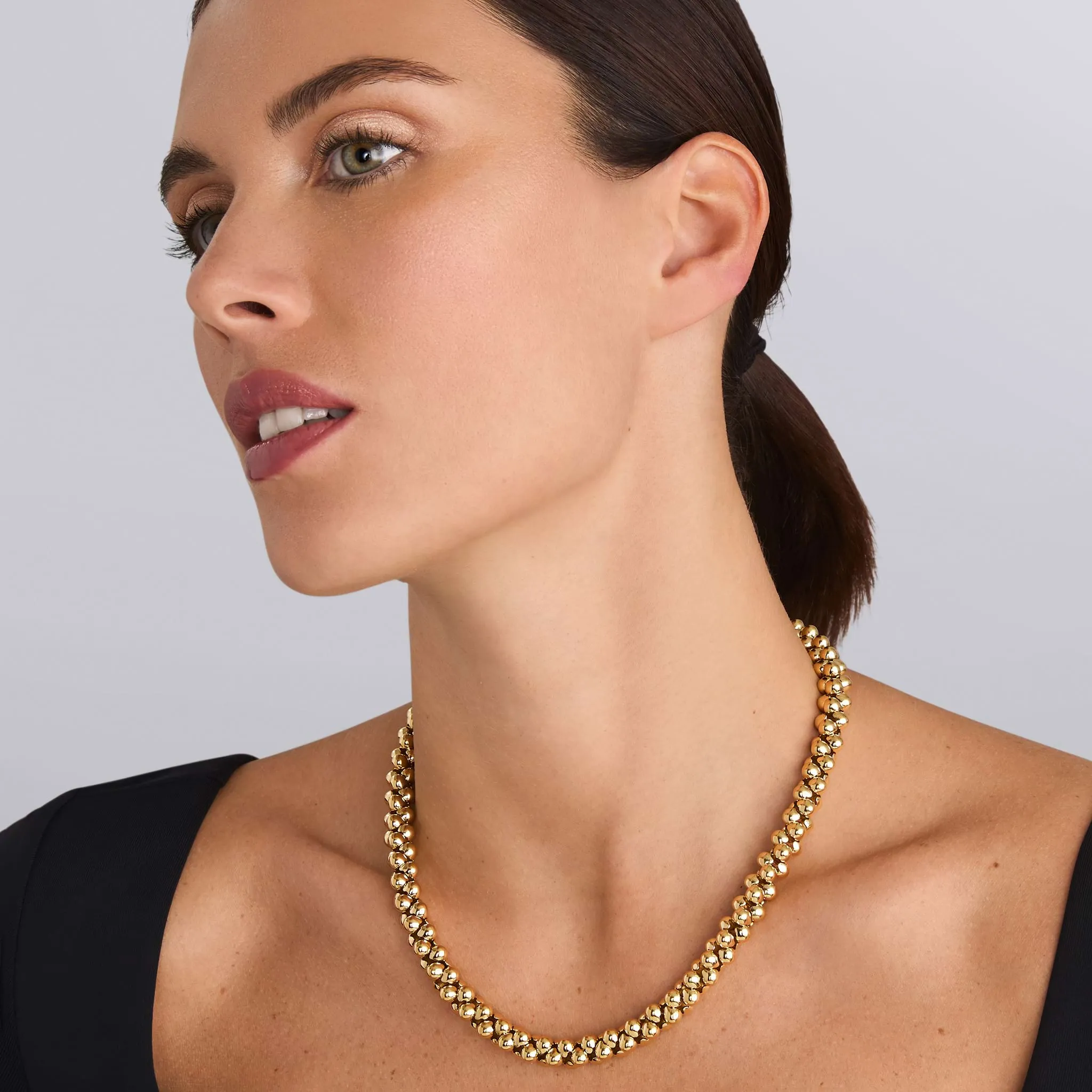 Caviar Gold 18K Gold Caviar Necklace | 11mm