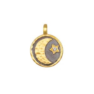 Celestial Bodies White Topaz Charm