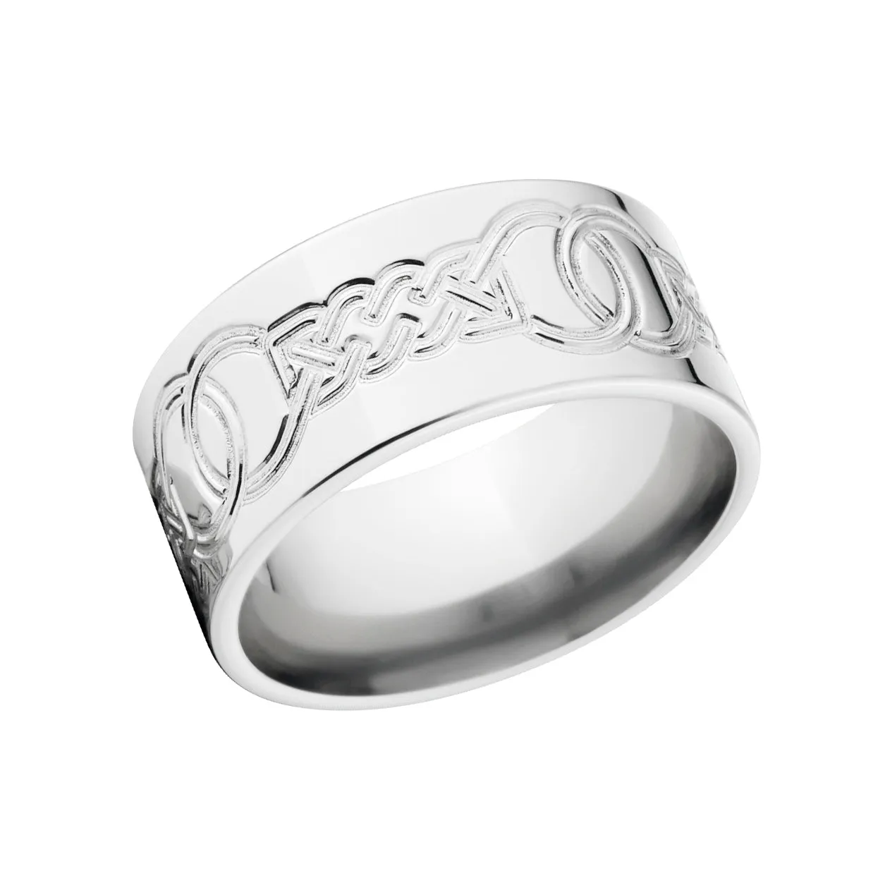 Celtic Wedding Rings: Cobalt Milled / Carved Celtic Band