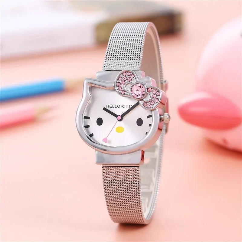 Children's Watch Foreign Trade Student Children Cartoon Watch Girls' Bracelet Set Quartz Watch