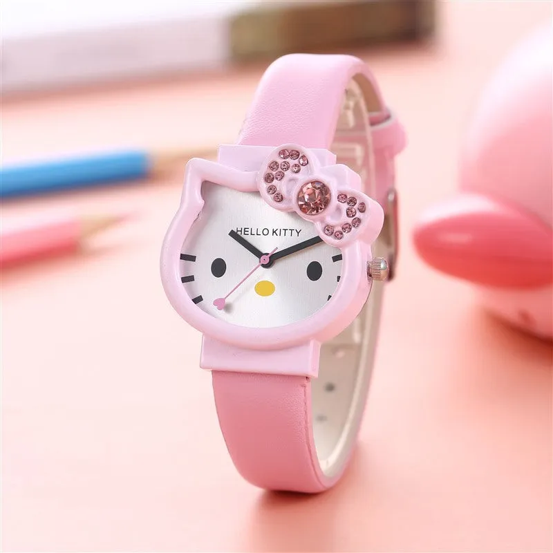 Children's Watch Foreign Trade Student Children Cartoon Watch Girls' Bracelet Set Quartz Watch