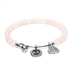 Chrysalis Silver Rose Quartz "Joy Guardian" Bracelet