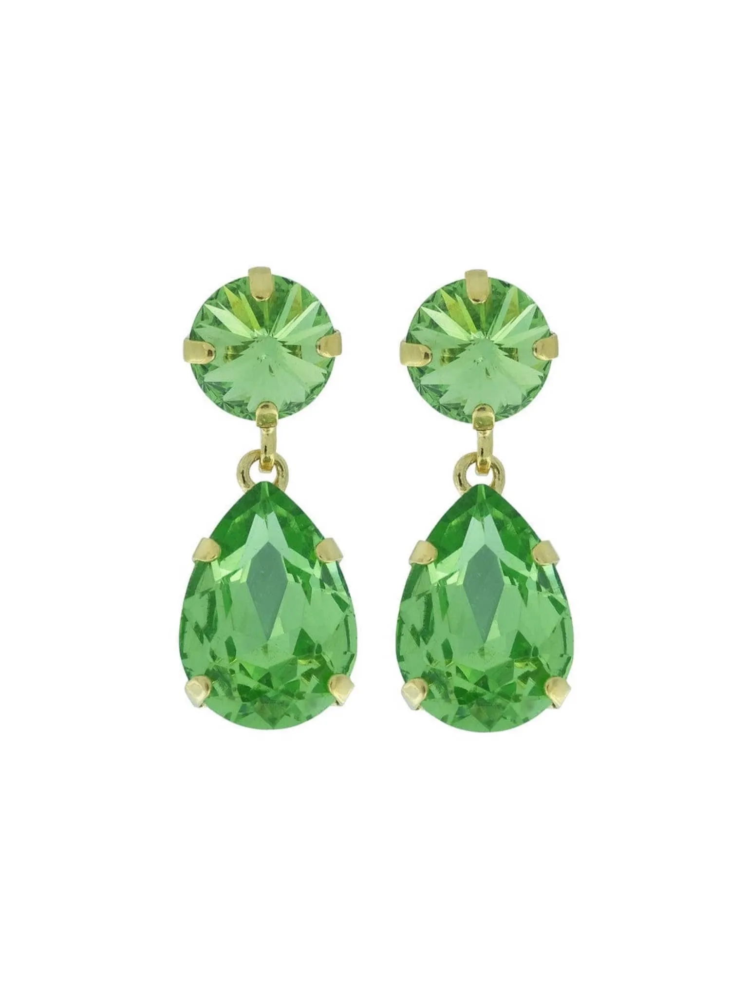 Classic drop earrings - peridot