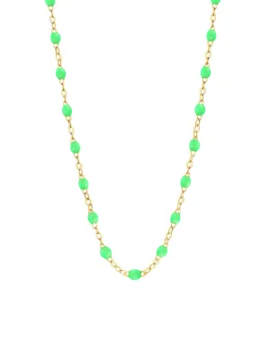 Classic Gigi Neon Resin Yellow Gold Necklace