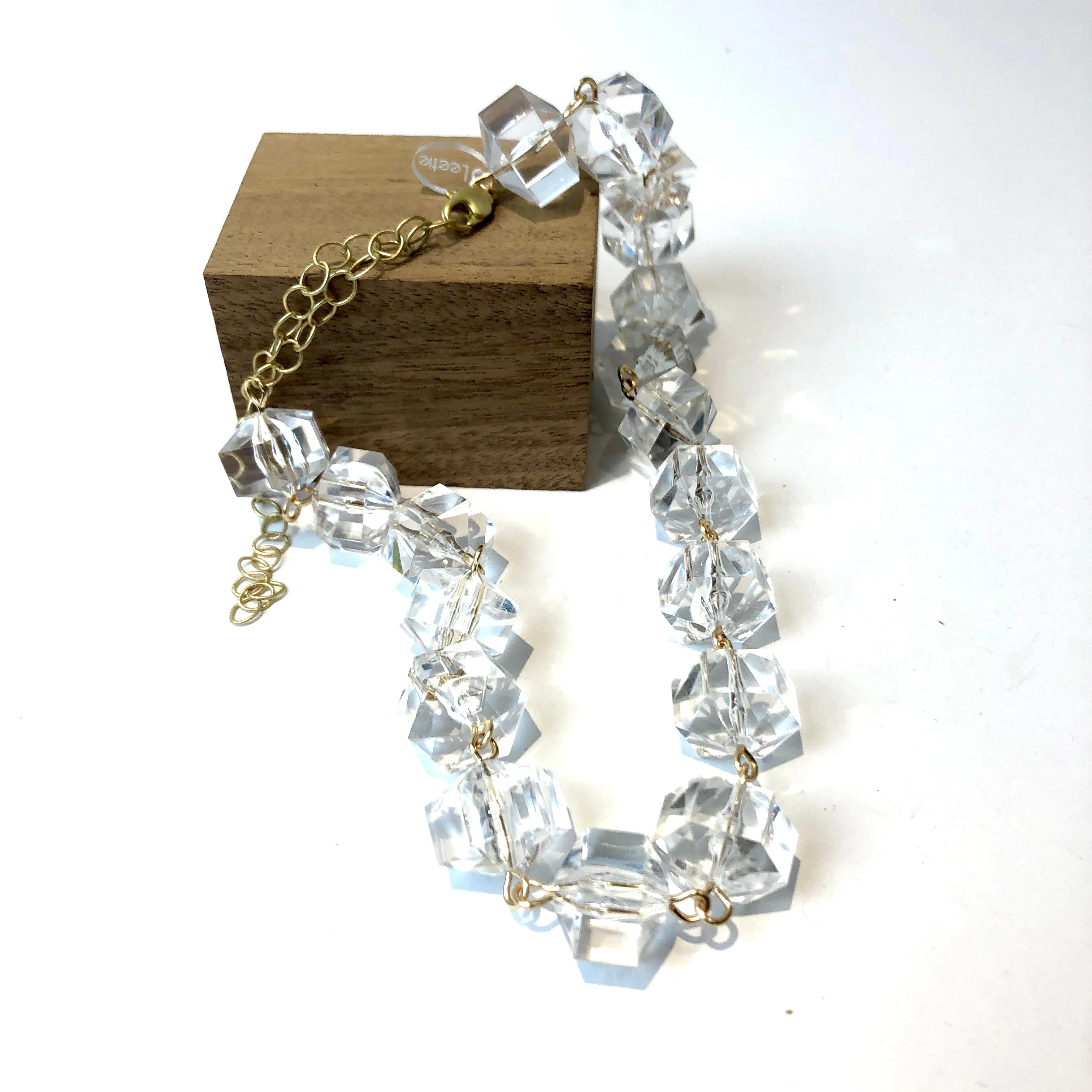 Clear Faceted Chunky Amelia Necklace *