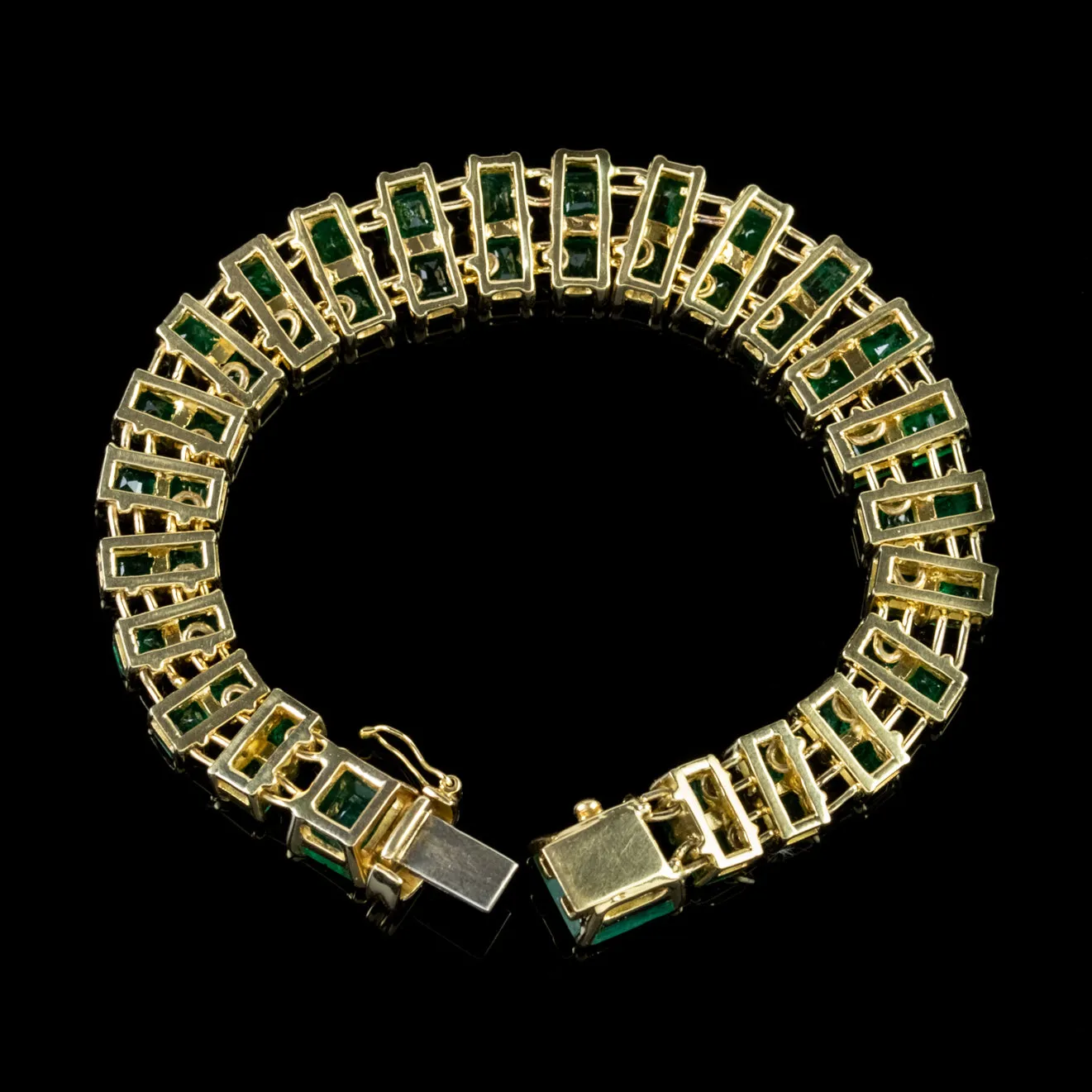 Colombian Emerald Bracelet 18Ct Gold 35Ct Emerald