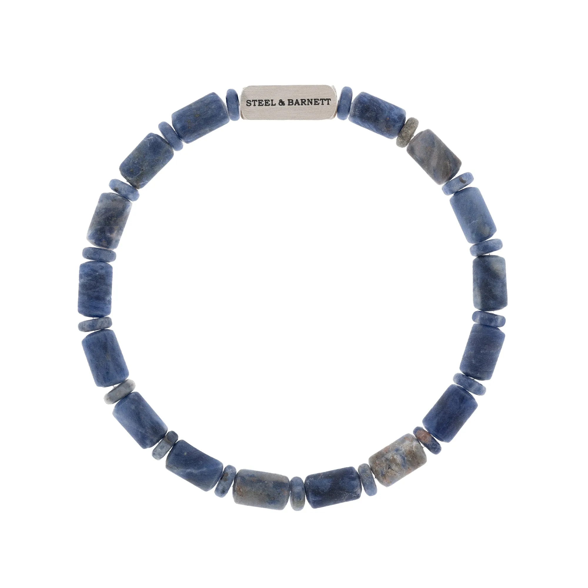 Colourful Cal Barrel Gemstone Bracelet Matt Sodalite SBCC/004M