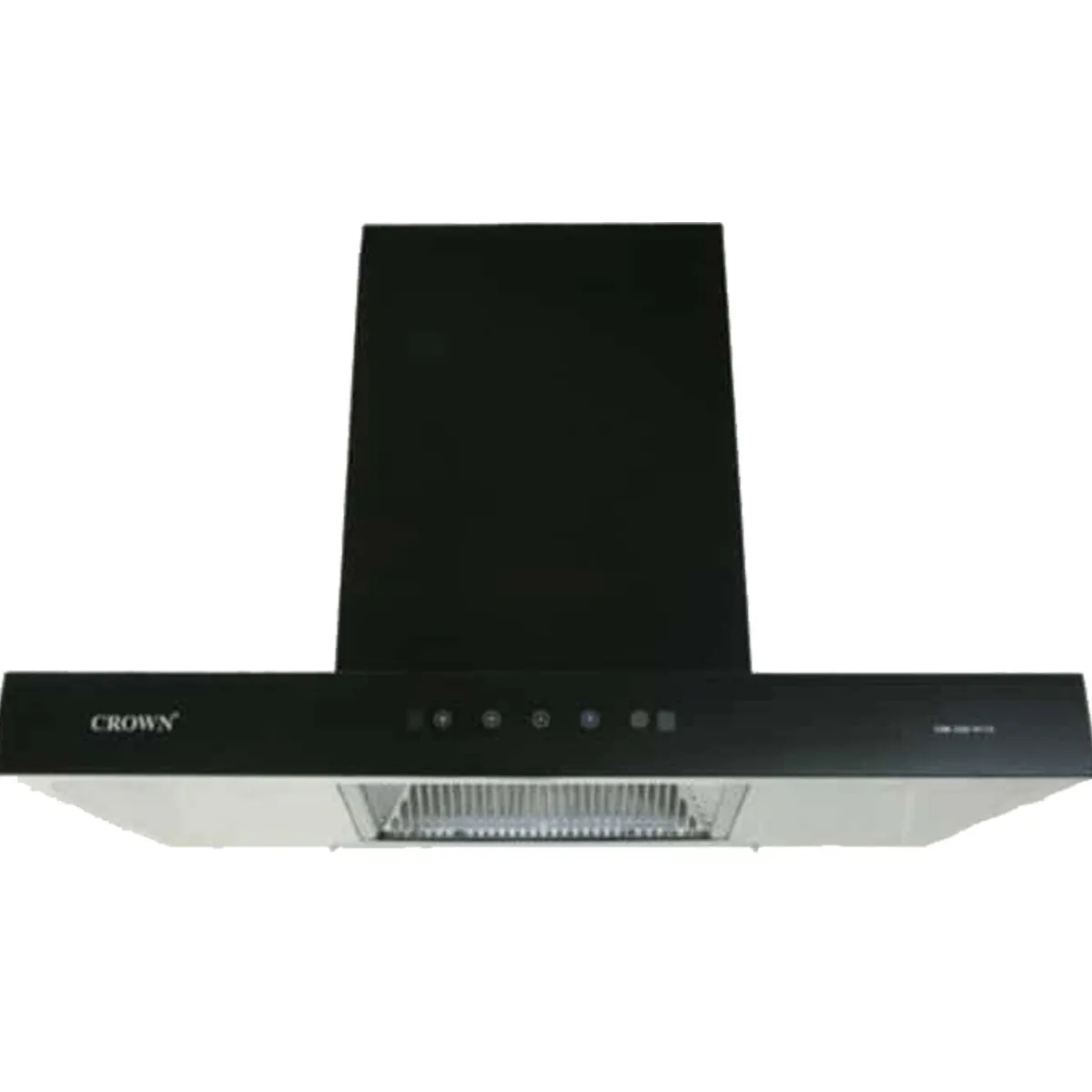 Crown Appliances HT-13 T-Shape Range Hood 90Cm Steel Baffel Filter With Digital Touch Panel – 35 Inch Black