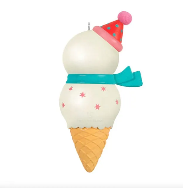 Daughter Snowman Ice Cream Cone 2024 Ornament