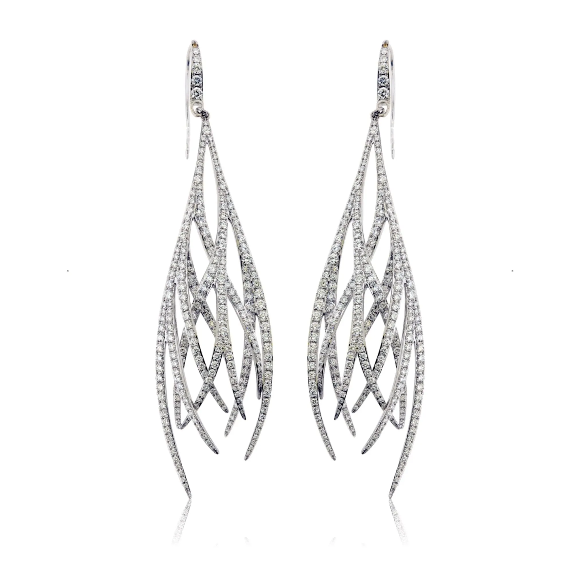 Diamond Fire Drop Earrings