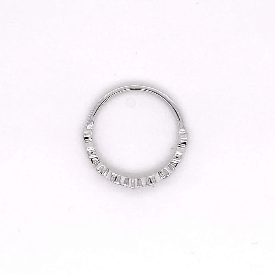 Diamond Millgrain Stackable Ring