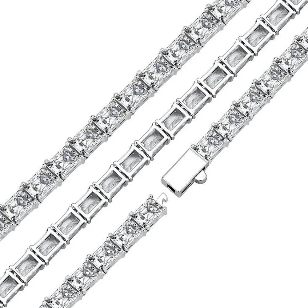 Emerald Cut Tennis Bracelet in Yellow Gold