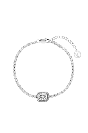 Emerald Tennis Bracelet Silver