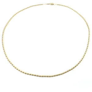 Erin Gray - 14k Gold Filled 15" Oval Pattern Necklace - Waterproof