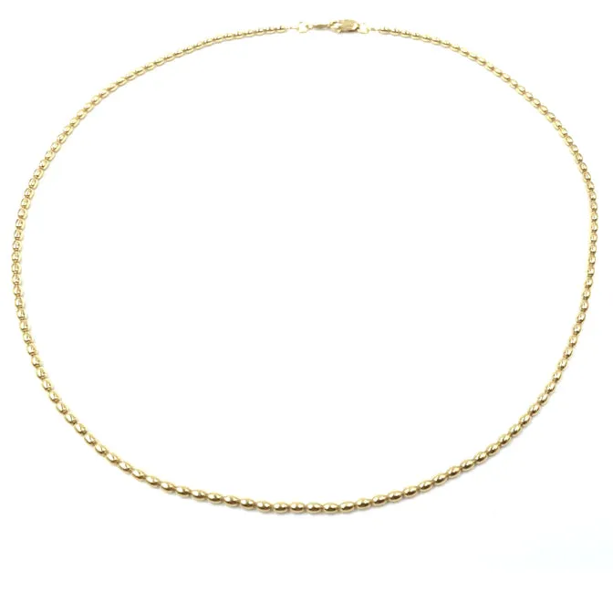 Erin Gray - 14k Gold Filled 15" Oval Pattern Necklace - Waterproof