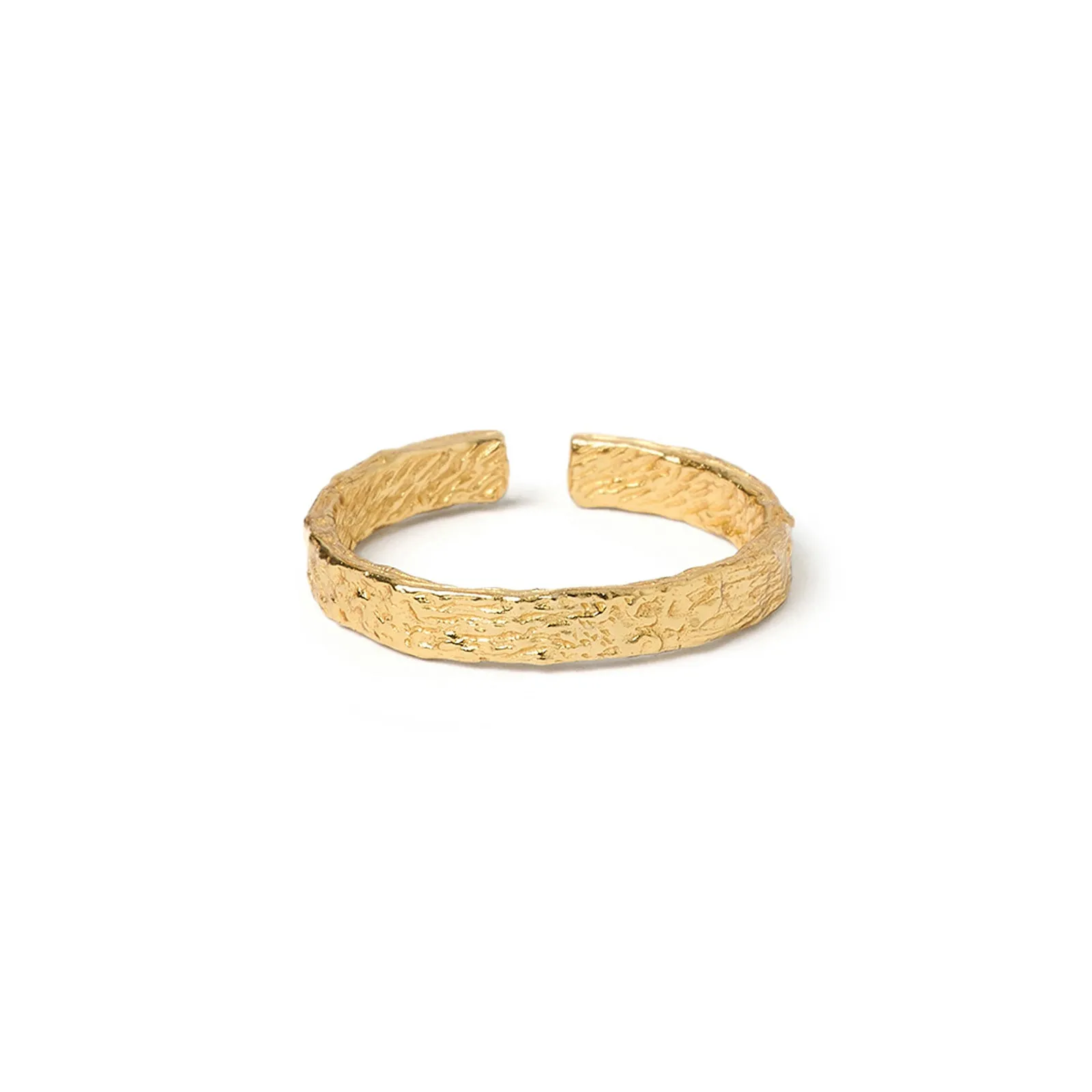 Eros Gold Textured Ring - Small