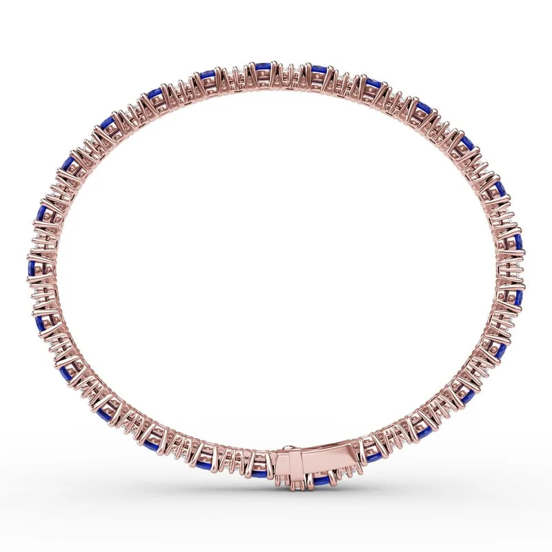 Fana Alternating Sapphire and Diamond Bracelet