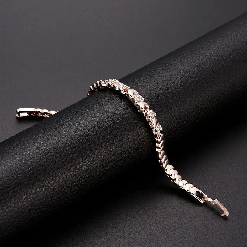 Fashion Personality And Creativity Alloy Diamond Love Bracelet