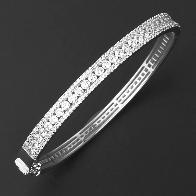 Fashion Sterling Silver Bracelet For Women Rhinestone Zircon