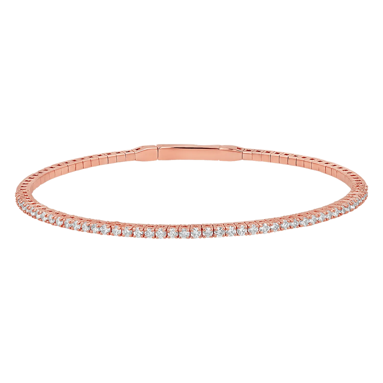 Flexible Diamond Tennis Bangle Bracelet