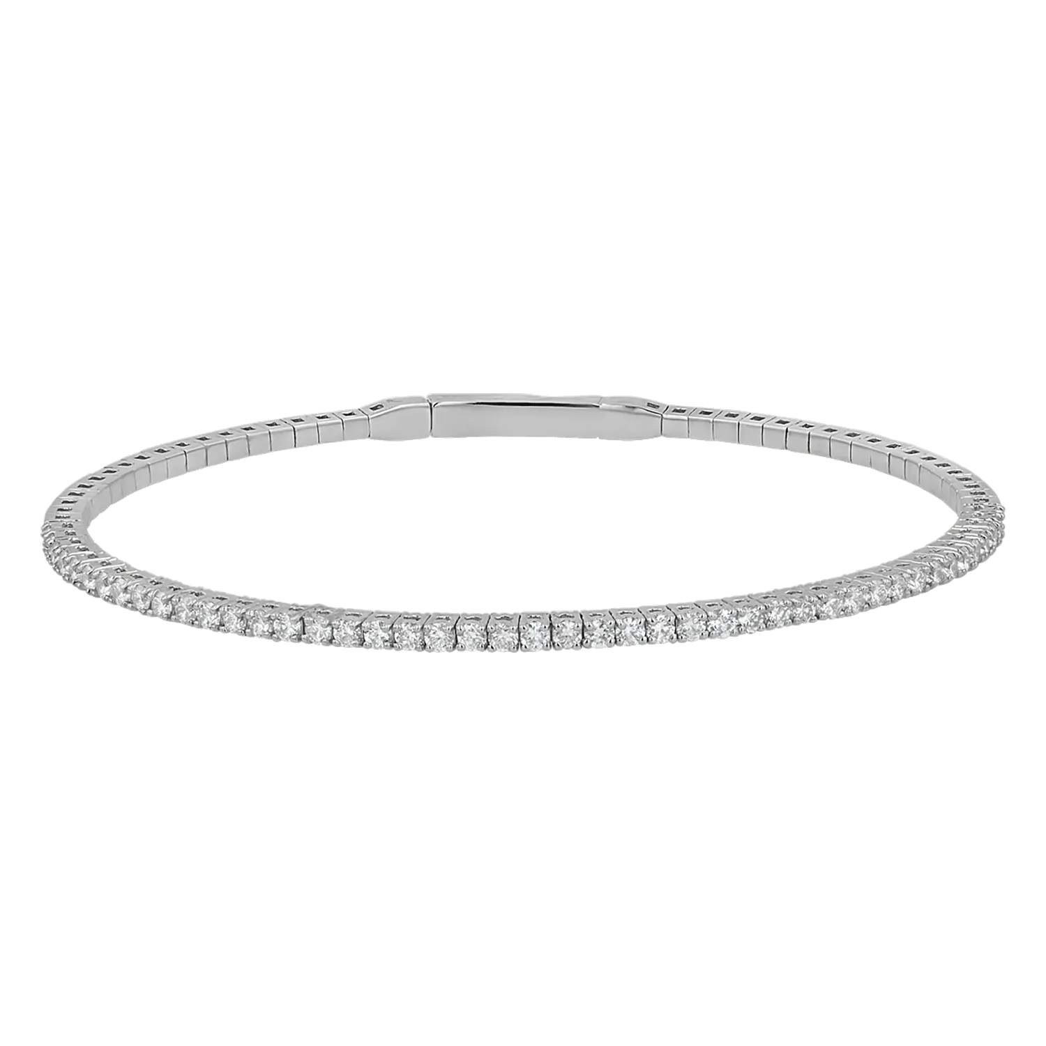 Flexible Diamond Tennis Bangle Bracelet