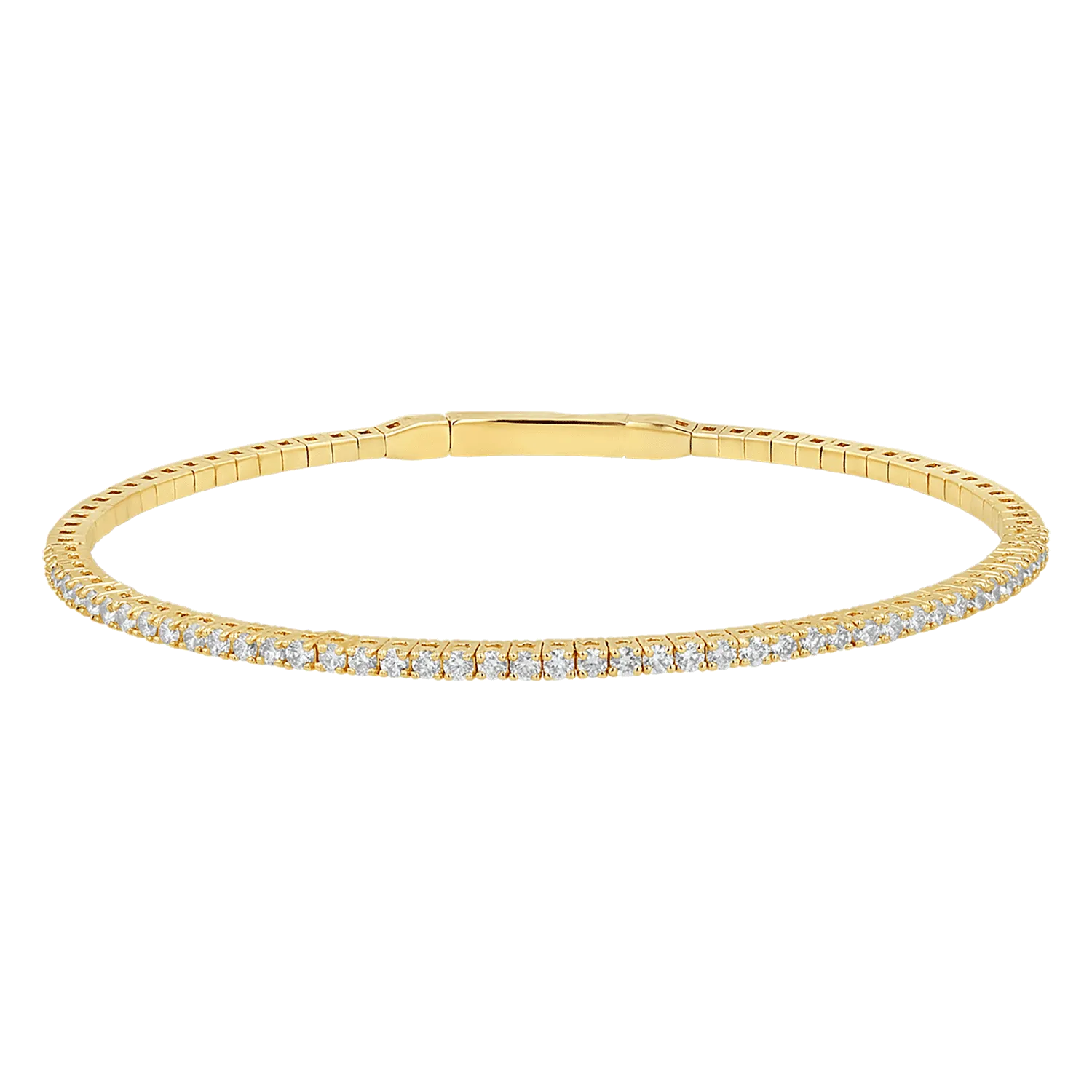 Flexible Diamond Tennis Bangle Bracelet