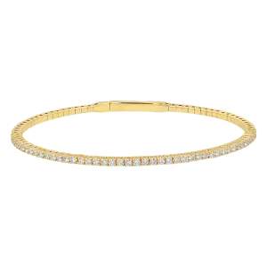 Flexible Diamond Tennis Bangle Bracelet