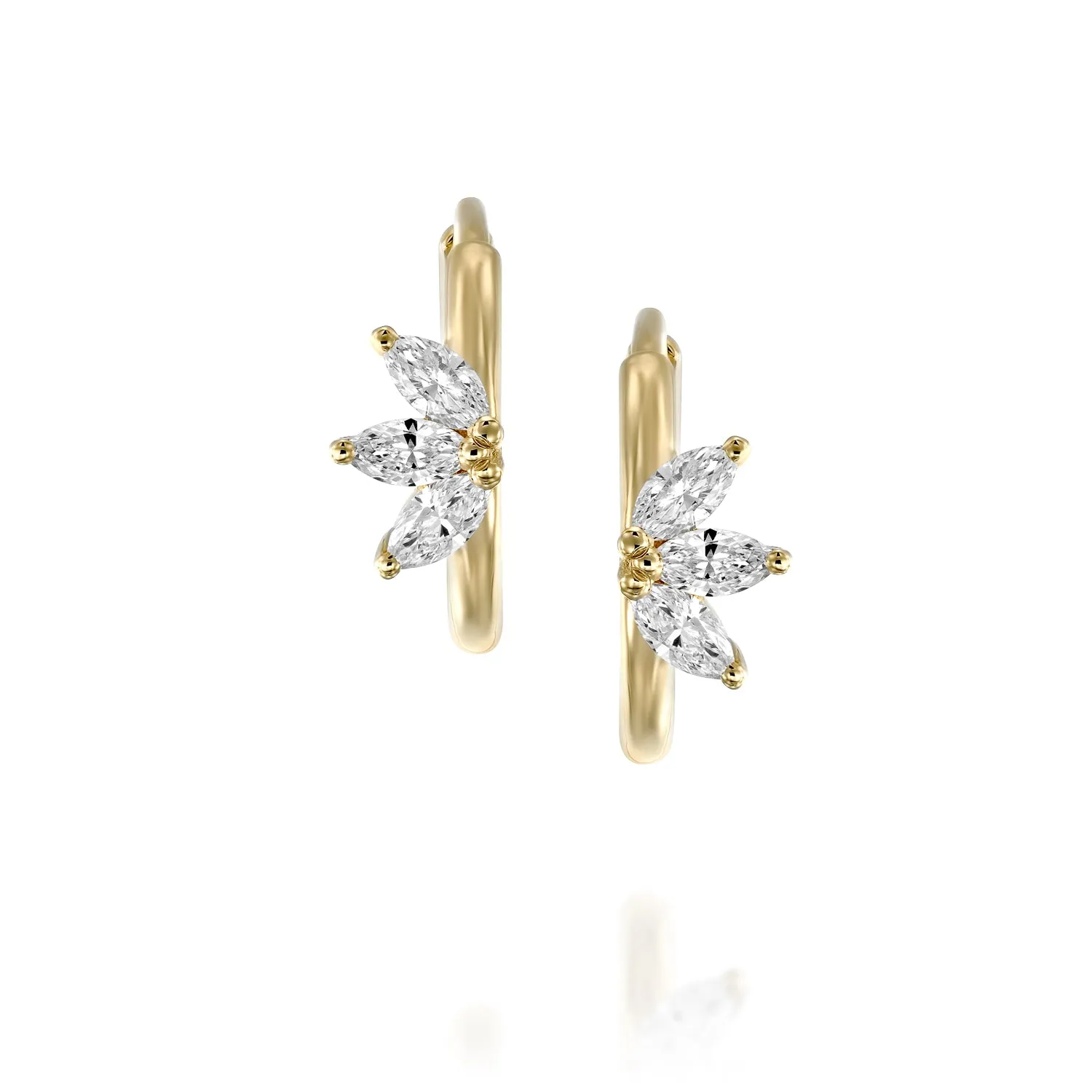 Francoise Hoop Earring White Diamonds