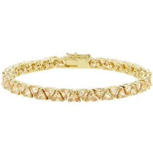 Freya Champagne Trillion Tennis Bracelet - 7in | 28ct