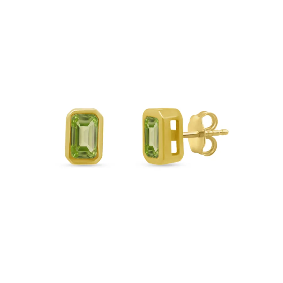 Gemstone Bezel Studs