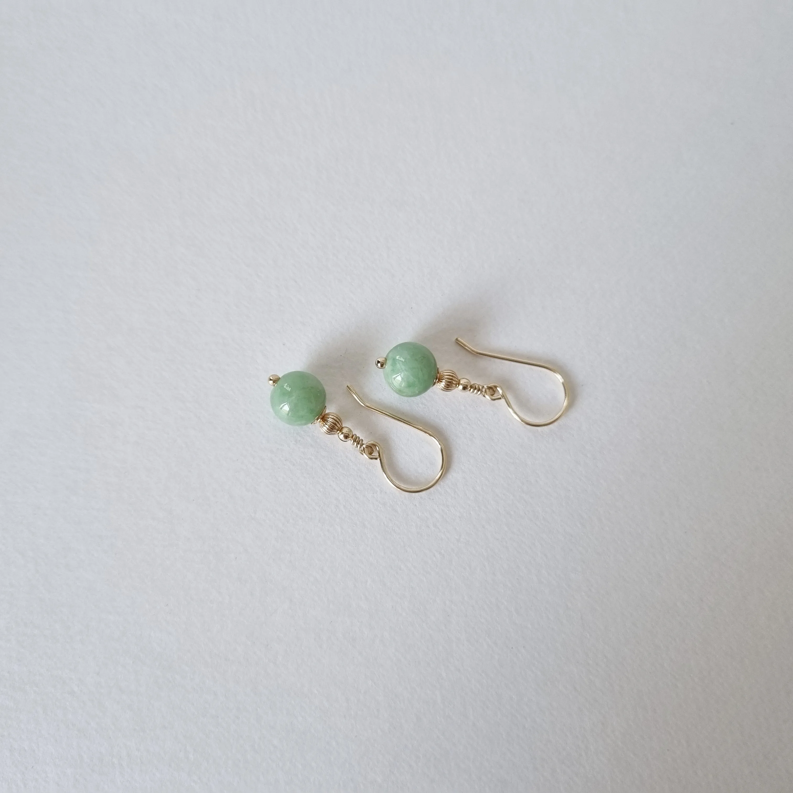 Genevieve Earrings / Green Jade