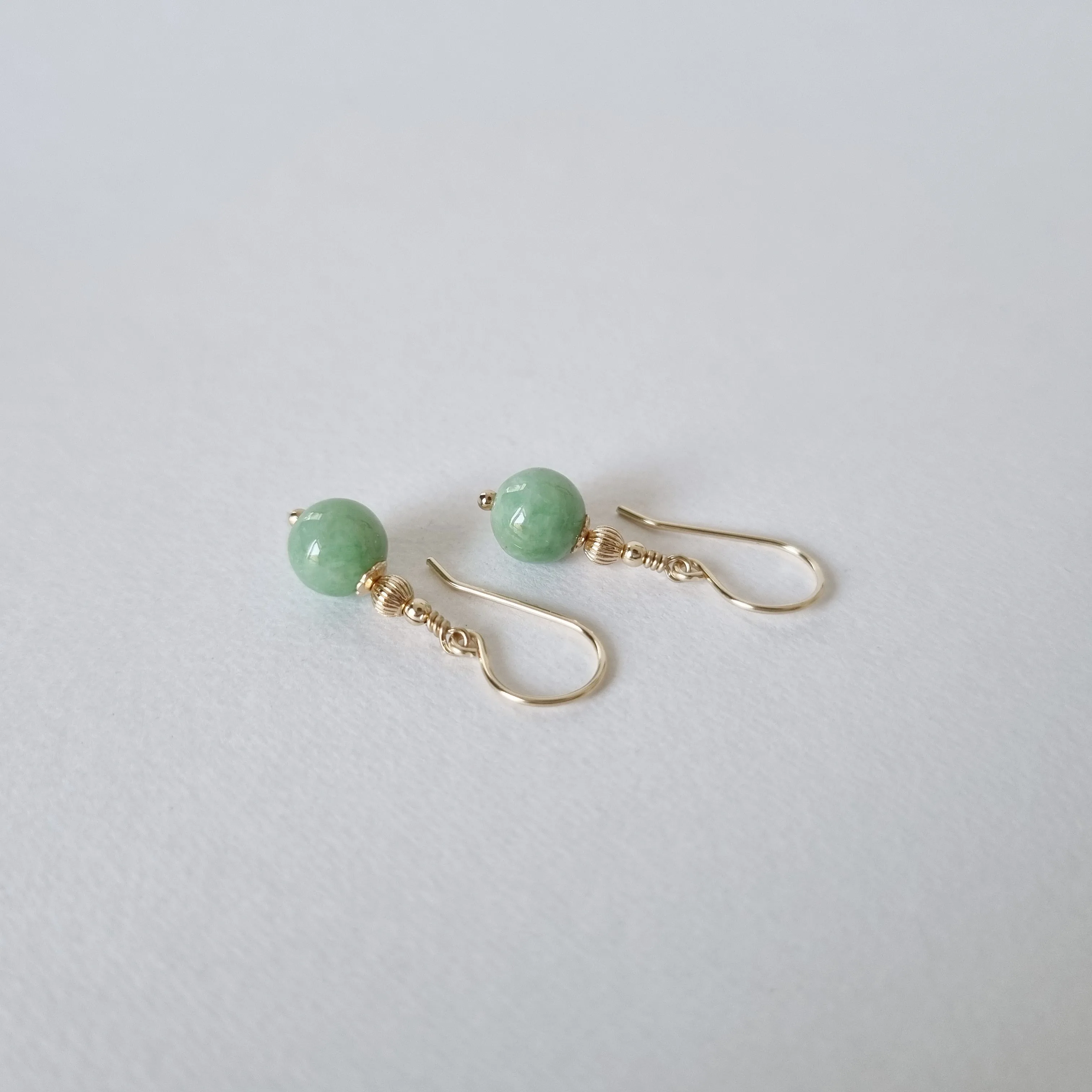 Genevieve Earrings / Green Jade