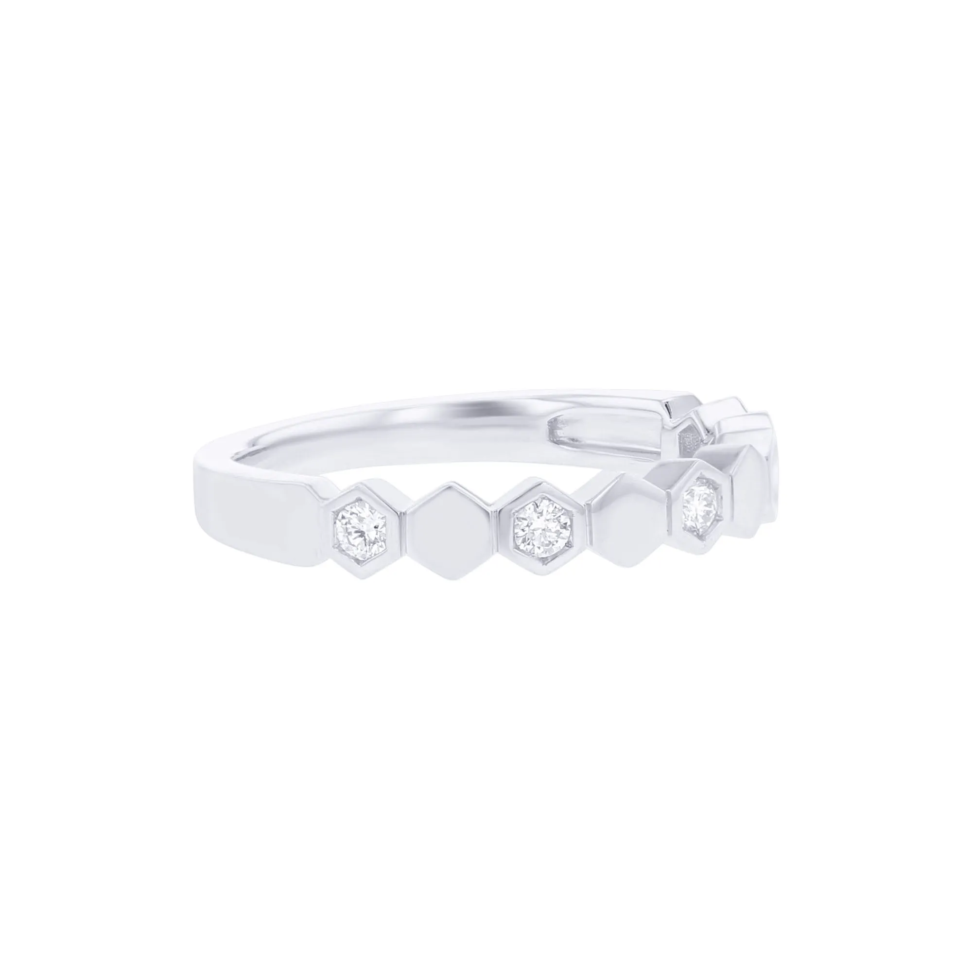 Geometric Stackable Diamond Ring