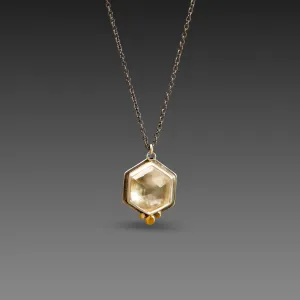 Geometric White Topaz Necklace