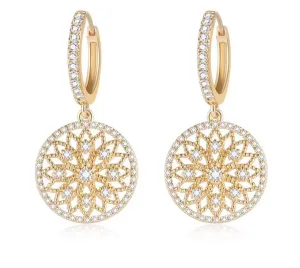 Gold Diamond Drop Earrings