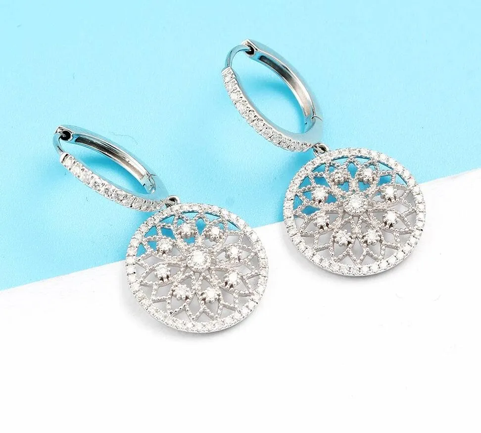 Gold Diamond Drop Earrings